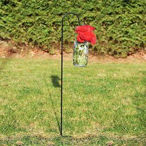 Slip <b>Hook</b> Iron Garden Stake Black Finish For Outdoor Use - Product Image 1