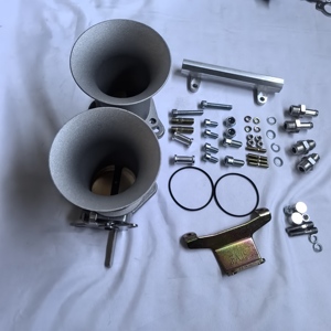 FAJS corpo farfallato singolo DCOE argento adatto per le corse e la conversione del motore CARB in EFI, l'altezza è di 90MM per tromba d'aria - Product Image 6