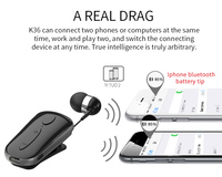 Casque de jeu sans fil K36 BT5.2 Écouteurs intra-auriculaires simples Sports Écouteurs étanches Mains libres Son Hifi Casque téléphonique