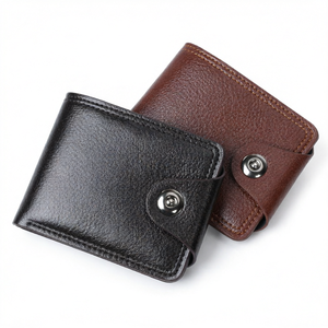 Cartera de Cuero de Cabra de Grano Completo Hecha a Mano, Diseño Premium, Personalizable, Venta al por Mayor, Lista para OEM, Construcción Duradera para Compradores Globales - Product Image 1