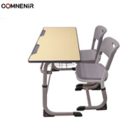 Ensemble de meubles de salle de classe double durable chaise de table d'étudiant en bois PP pour l'école maison bureau appartement hôpital salon utilisation