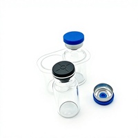 Flacons en verre stériles pour injection pharmaceutique, 3 ml, 16*35 mm, transparents, à ouverture facile avec bouchon en caoutchouc
