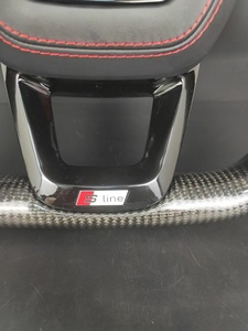 Volant en cuir carbone <span class=keywords><strong>S</strong></span> <span class=keywords><strong>Line</strong></span> personnalisé avec palettes de changement de vitesse pour modèles <span class=keywords><strong>Audi</strong></span> <span class=keywords><strong>A3</strong></span>/A4/A5/A6/A7/A8/Q3/Q5/Q7/<span class=keywords><strong>S</strong></span>/RS - Product Image 3
