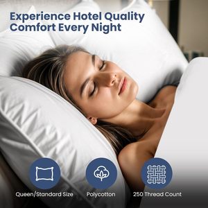 Cotton Plain Sarung Bantal White Pillow Case for Hotel <b>Bedding</b> - Product Image 3