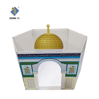 Vente chaude Dessiner Carton Ondulé Prier Maison Éducatif Papier Maison En Carton Mosquée Playhouses Pour Enfants