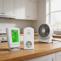 Termostato Automático Programable con Pantalla LCD, Enchufe y Listo para Usar, 230V CA, Control Remoto, Electrodoméstico