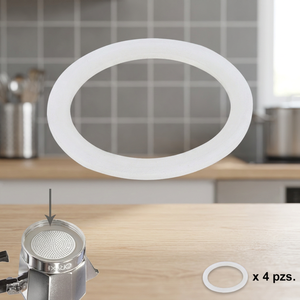 Guarnizione in gomma siliconica per caffettiera classica in alluminio / induzione 3 tazze (4 unità) - Product Image 3