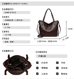 New Fashion Designer Crossbody <b>Bags</b> High Quality Genuine Leather Shoulder Messenger <b>Bag</b> Casual Totes Women Handbags and Purses - Product Image 2