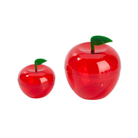 Mignon Fruit En Forme De 6cm/10cm Pomme Boîte En Plastique Mini Chocolat Creative Emballage Boîte Dessin Animé Pomme En Forme De Bonbons Boîte