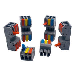 แคลมป์ขั้วต่อสายแบบ<span class=keywords><strong>3</strong></span> In <span class=keywords><strong>3</strong></span> Out,ตัวเชื่อมไม่มีสกรูเชื่อมต่อเร็วขั้วต่อสายไฟตัวผู้ตัวเมีย - Product Image 3