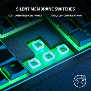 <span class=keywords><strong>Clavier</strong></span> de jeu <span class=keywords><strong>Razer</strong></span> <span class=keywords><strong>Ornata</strong></span> V3 X à profil bas Commutateurs à membrane silencieux Capuchons de touches à revêtement UV Disposition ergonomique américaine - Product Image 3