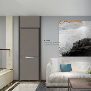 Modern carbon crystal wood interior door waterproof side open solid wood finished surface farmhouse simple design - Product Image 5