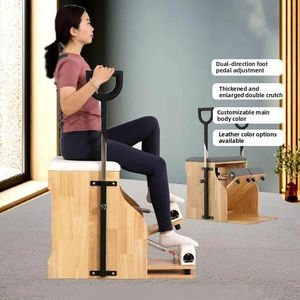 Silla <span class=keywords><strong>de</strong></span> Pilates <span class=keywords><strong>de</strong></span> Roble <span class=keywords><strong>de</strong></span> Alta Calidad con Asas Ecológicas Estables, Máquina Reformer Combinada para Ejercicio, Fitness, Yoga y Entrenamiento en Casa o Estudio - Product Image 4