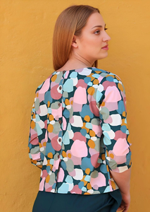 Blusa Casual de Verano para Mujer, 100% Algodón, con Mangas Cortas, Diseño Floral Estampado, Top Cómodo para Damas, Ropa de Moda - Product Image 3