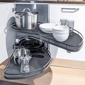 Estante Giratorio para <span class=keywords><strong>Cocina</strong></span>, Organizador Lazy Susan para <span class=keywords><strong>Esquina</strong></span> <span class=keywords><strong>de</strong></span> <span class=keywords><strong>Cocina</strong></span>, Soporte Giratorio para Almacenamiento <span class=keywords><strong>de</strong></span> Condimentos - Product Image 2