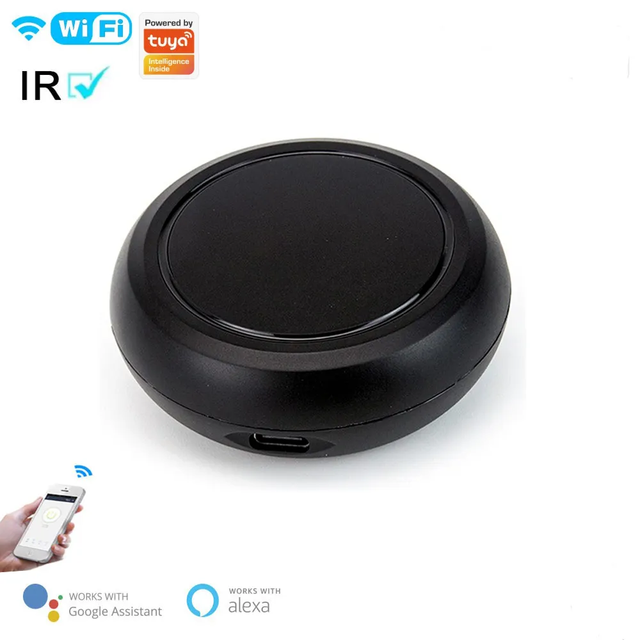 Smart Universal IR Remote WiFi Tuya for Smart Home Control for TV DVD AUD AC Air Conditioner Works with Alexa Google Home