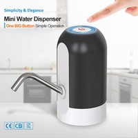 Meilleure Vente Distributeur d'Eau Électrique Portable USB Rechargeable Sans Contact Automatique en Plastique pour Bouteilles de 1 à 3 Gallons, Modèle de Bureau pour Eau Froide