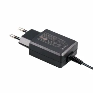 通用输入交流DC美国欧盟英国KC JP壁挂式插头0.6A 1A 2.5A电源适配器5V 12V 18V 24v插头适配器交流适配器12V 2A