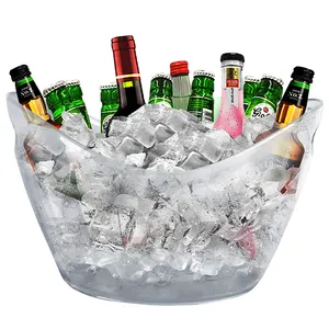 Portable Ice Bucket Drink Bottle Wine Cooler Beverage Coolers Buckets Beer Cooler Enfriador De Cerveza Plastic Party Bar Buckets