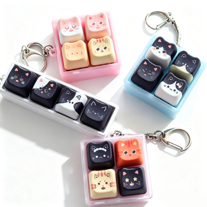Claviers en forme de chat XDA/M-OA/<span class=keywords><strong>DSA</strong></span>/MAO/Tête d'ours, en PBT, par sublimation, porte-clés multifonctionnel, jouet anti-stress pour adultes - Product Image 4
