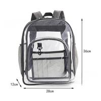 Sac à dos en PVC transparent, produits écologiques en PVC moelleux, lumineux, Noël, unisexe, bretelles incurvées, trousse de maquillage en PVC