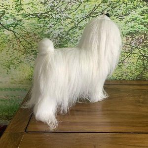 Juguete de Peluche Hecho a Mano, Súper Suave, Perro Maltés Blanco, Accesorio para Cachorros, Unisex, Navidad - Product Image 2