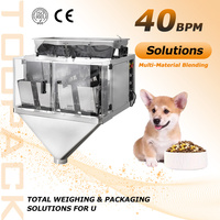 Machine d'emballage automatique multi-têtes pour aliments pour animaux de compagnie, ligne d'emballage haute vitesse pour croquettes sèches et aliments lyophilisés pour chiens et chats