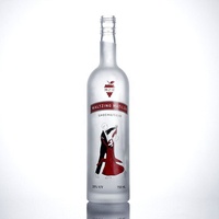 Maßgefertigte Mattierte Spirituosenglasflasche 700ml 750ml 1L Konische Spirituosenbehälter für Gin Rum Tequila Wodka Verpackung