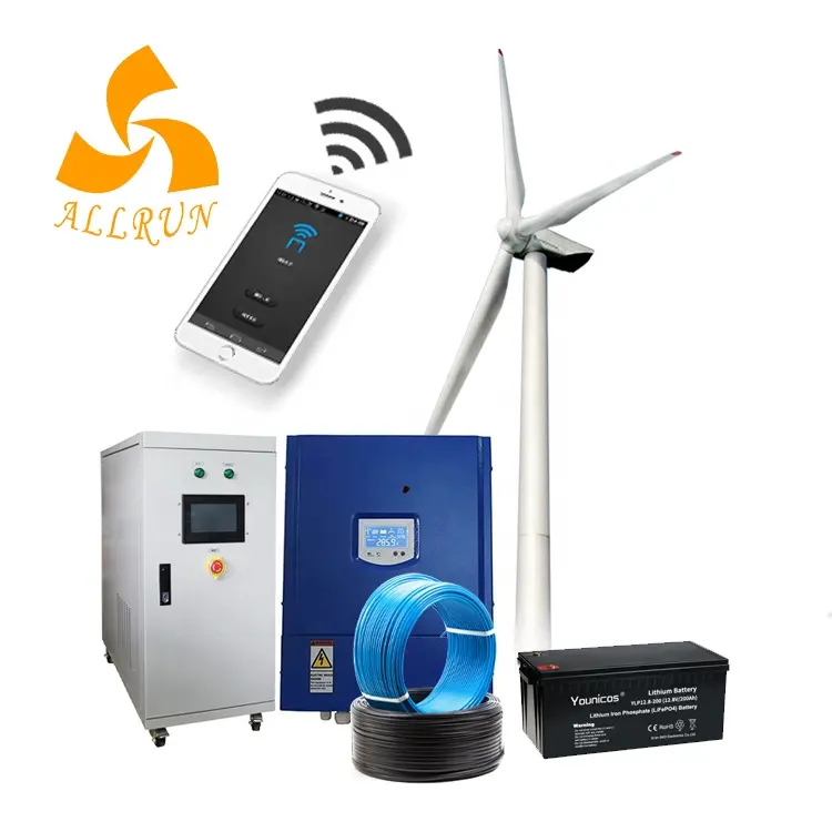 WIFI APP家庭用タービン発電機10kwaso風力タービン5KW農場用風力発電システムと呼ばれる