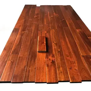 LOW MOQ Custom Parquet Wood Floor hand scraped Acacia hardwood Engineered natural color Solid Wooden Flooring for living room