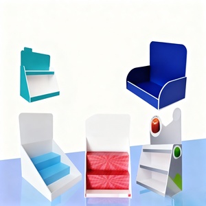GD su misura pieghevole bordo PVC espositore da tavolo scatola di immagazzinaggio con ripiani regolabili <span class=keywords><strong>per</strong></span> il centro commerciale uso facile montaggio - Product Image 2