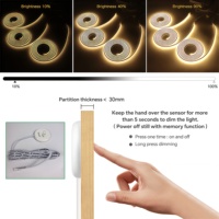 Kit de bande lumineuse LED flexible 5 en 1 1M/2M FCOB 24v Bande en silicone avec capteur de mouvement Alimentation LED pour l'éclairage d'affichage