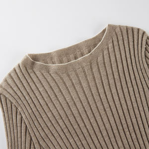 สเวตเตอร์แคชเมียร์สำหรับผู้หญิงเสื้อสเวตเตอร์ถักแบบสวมหัวไร้ตะเข็บ - Product Image 3