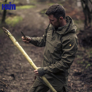 Veste Anorak Imperméable Personnalisée pour l'Extérieur, Capuche Ajustable en Coton Ciré Silencieux, <span class=keywords><strong>Moustiquaire</strong></span>, Fermetures Éclair, Poches, Veste - Product Image 2