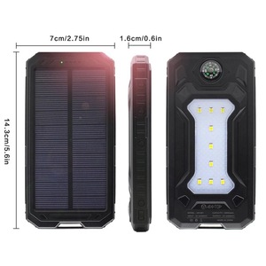 Nuovo prodotto Solare Caricatore Solare della Banca di Potere <span class=keywords><strong>20000</strong></span> mAh 2 Porte USB <span class=keywords><strong>Powerbank</strong></span> Con fiash Luce Per Telefoni cellulari - Product Image 2
