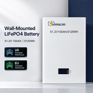 51.2V 100Ah 5.12kWh LiFePO4 Battery Wall Mounted 6000 Cycles Smart BMS Cloud EU Poland Stock Home Solar <b>Energy</b> <b>Storage</b> <b>System</b> - Product Image 1