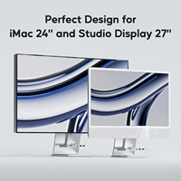 Hub USB C PULWTOP para iMac - 10 Gbps, Compatible con M1/M3/M4, 2 USB 2.0, Lector de Tarjetas SD/TF para iMac de 24 Pulgadas y Studio Display