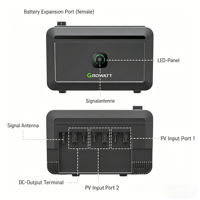 Stock UE Growatt NOAH 2000 51.2 V 2KWH Batterie LiFePO4 Modulaire Empilable pour Système de Stockage d'Énergie Domestique et Balcon IP66 Garantie 10 Ans