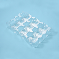 Plateau intérieur thermoformé transparent avec fentes moulées avec précision, antistatique, polyvalent, pour l'emballage d'outils et de matériel