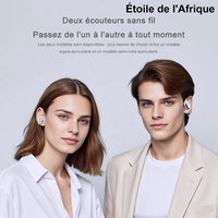 Écouteurs sans fil TWS Q25 les plus vendus en Afrique pour couples, stéréo, avec crochet d'oreille et semi intra-auriculaires, avec affichage intelligent de la batterie