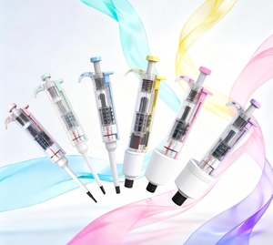 Pipet Manual Satu Saluran yang Dapat Disesuaikan, Setengah Steril, Transparan 201011205 10-100μL - Product Image 1