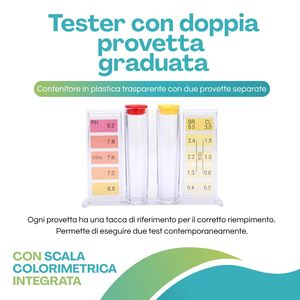 Kit per il test dell'acqua della piscina: analizzatore di cloro, pH e bromo per spa e acqua termale - Product Image 3
