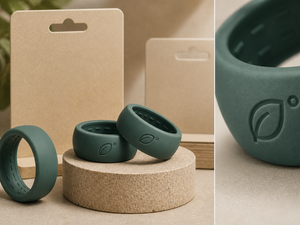 ฝาครอบแหวนซิลิโคนแบบ OEM พร้อมโลโก้สั่งทำ สำหรับแหวน Oura Ring 5/4, Galaxy Ring, RingConn, Ultrahuman, Sage Leaf Icon พร้อมป้ายสลักลาย - Product Image 1