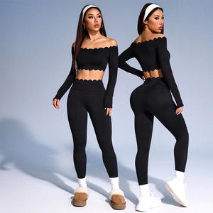 Nuovo Completo Sportivo da Donna a Maniche Lunghe Aderente per Yoga, Set 2 Pezzi Traspirante per Allenamento, Corsa e Fitness - Product Image 4