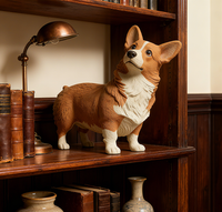 Statue de Cocker Spaniel personnalisée OEM de Offre Spéciale, résine peinte à la main, décor de jardin extérieur pour chemin de villa, sculpture de chien