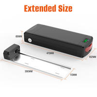 Batterie de vélo électrique 48V/52V/72V 27Ah/19.2Ah avec boîtier en alliage d'aluminium, chargeur BMS 4A pour moteurs 1000-3000W (cellules Li-ion 21700)