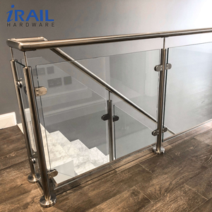 Rampe en verre trempé, balustrade et main courante en acier inoxydable 304, système de rampe de balcon/escalier moderne et durable, installation facile - Product Image 6