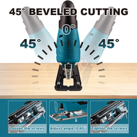 Scie sauteuse industrielle ZY ZY9109 à batterie, moteur à balais à vitesse variable, 21V 450W 500-3000 tr/min, pour bois/métal (coupes droites/courbes/circulaires)