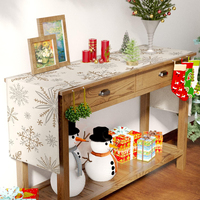 Nouveaux Chemins de Table de Noël Personnalisés en Lin Imprimé pour la Maison et l'Hôtel – Décorations Festives Joyeux Noël en Gros