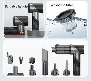 <span class=keywords><strong>Aspirateur</strong></span> <span class=keywords><strong>sans</strong></span> <span class=keywords><strong>fil</strong></span> pliable 17 kPa 11,1 V pour voiture, moteur <span class=keywords><strong>sans</strong></span> balais, nettoyage humide et sec - Product Image 4